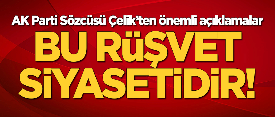 AK Parti Sözcüsü Ömer Çelik'ten önemli açıklamalar!