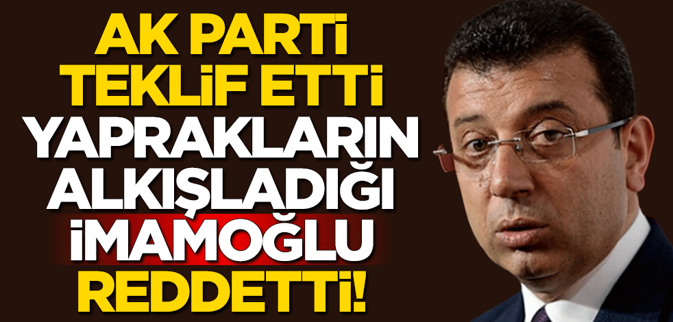 AK Parti teklif etti yaprakların alkışladığı Ekrem İmamoğlu reddetti! Vatandaş ise konut değil yeşil alan istiyor
