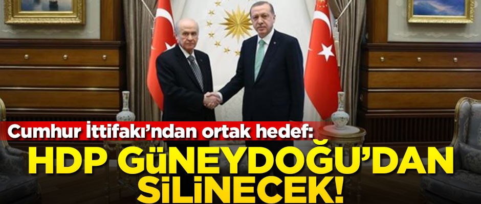 AK Parti ve MHP'den ortak hedef: HDP Güneydoğu'dan silinecek!