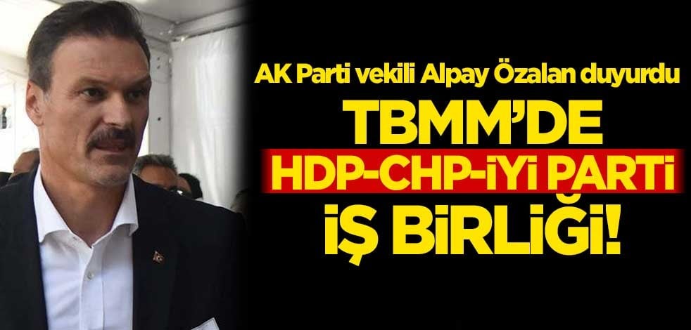 AK Parti vekili Alpay Özalan duyurdu! Meclis'te HDP-CHP-İYİ Parti iş birliği