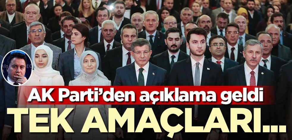 AK Parti'den açıklama: Tek amaçları...