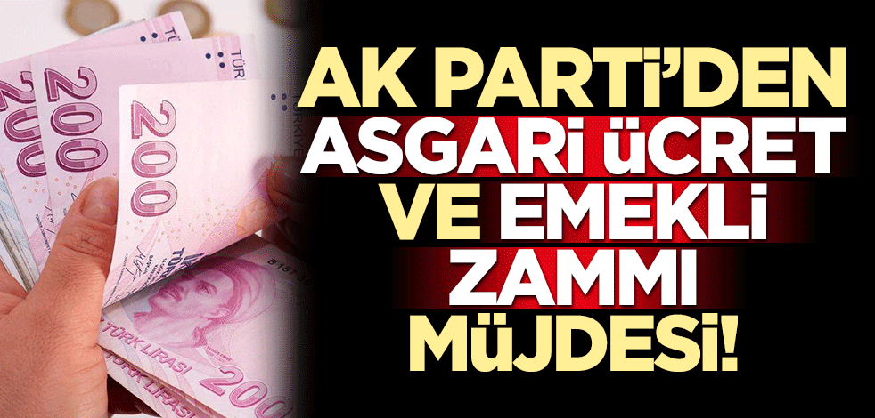 AK Parti'den asgari ücret ve emekli zammı müjdesi!
