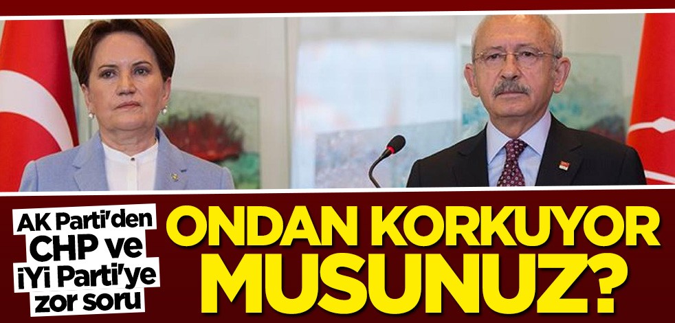 AK Parti'den CHP ve İYİ Parti'ye zor soru: Demirtaş'tan korkuyor musunuz?