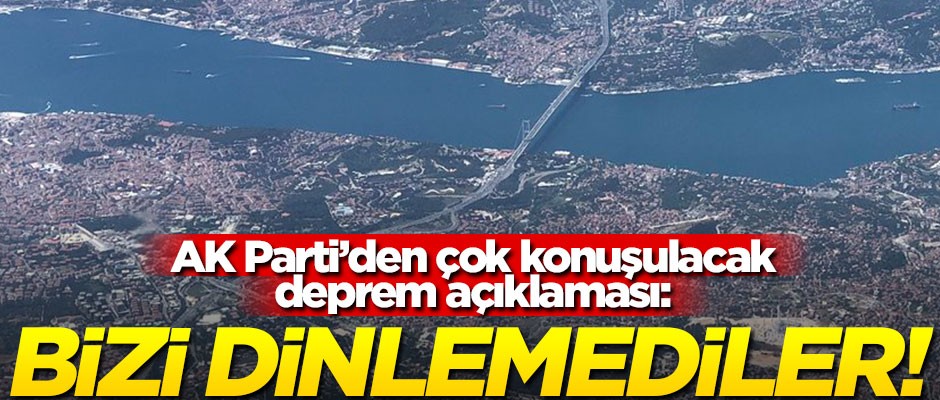 Mehmet Özhaseki'den çok konuşulacak deprem açıklaması: Bizi dinlemediler!