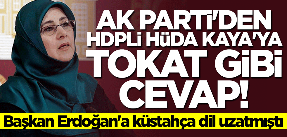 AK Parti'den HDP'li Kaya'ya çok sert cevap