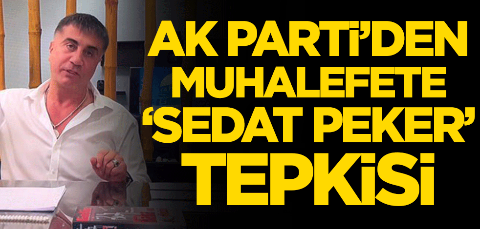 AK Parti'den muhalefete 'Sedat Peker'' tepkisi