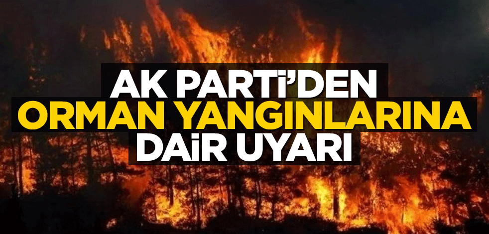 AK Parti'den orman yangınlarına dair uyarı!