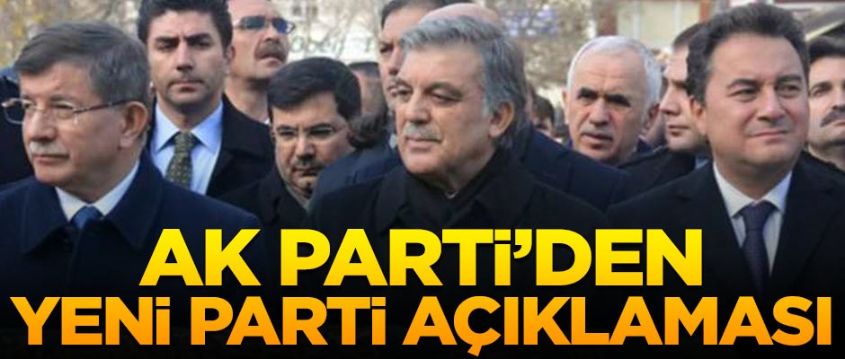 AK Parti'den yeni parti açıklaması