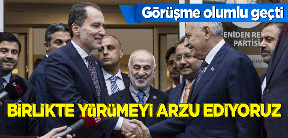 AK Parti'den Yeniden Refah Partisi'ne ziyaret! Binali Yıldırım: Arzu ediyoruz ki bu seçimde birlikte yürüyelim