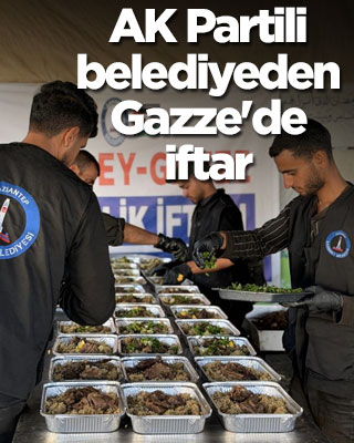 AK Partili belediyeden Gazze'de iftar