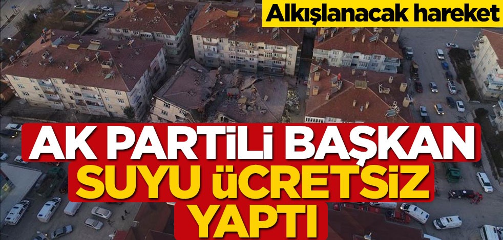 AK Partili Elazığ Belediye Başkanı Şahin Şerifoğulları suyu ücretsiz yaptı