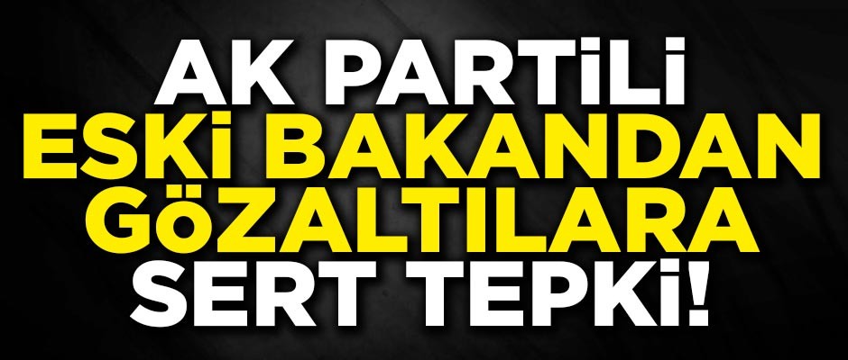 AK Partili eski bakandan, gözaltılara sert tepki! 'O kadar haksız ve şaşırtıcı...'