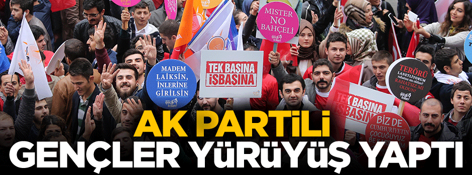 AK Partili gençler yürüyüş yaptı