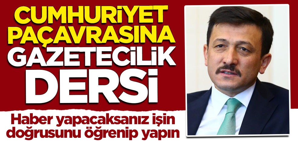 AK Partili Hamza Dağ Cumhuriyet paçavrasının haberini yalanladı