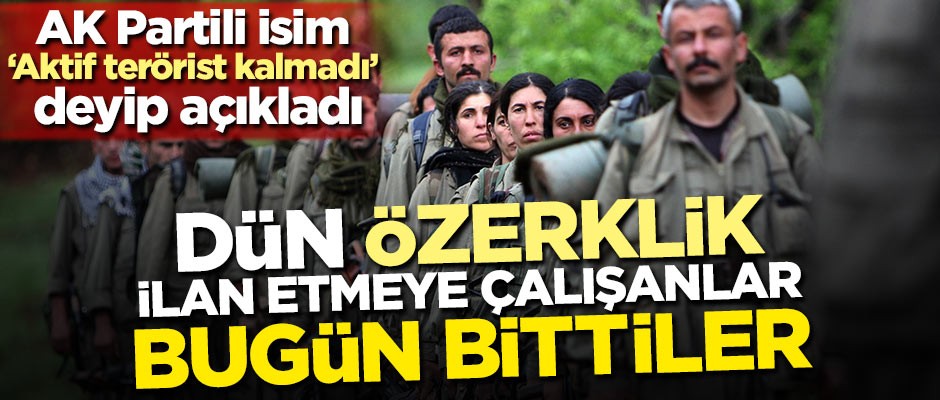 AK Partili isim 'Aktif terörist kalmadı deyip' açıkladı: Dün özerklik ilan etmeye çalışanlar bugün bittiler