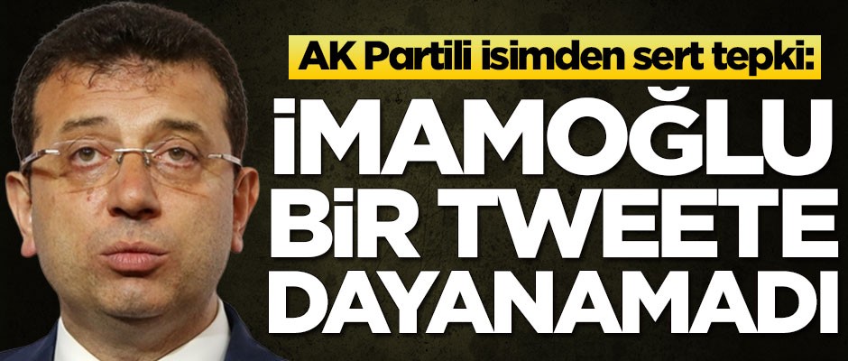 AK Partili isimden sert tepki: İmamoğlu bir tweete dayanamadı