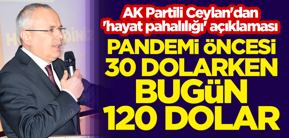 AK Partili Mehmet Ceylan'dan 'hayat pahalılığı' açıklaması: Pandemi öncesi 30 dolarken bugün 120 dolar