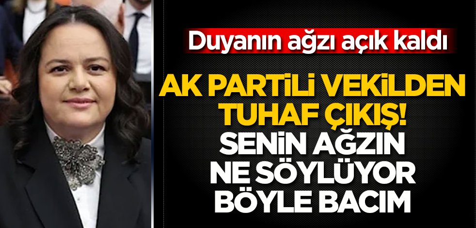AK Partili milletvekilinden tuhaf çıkış! Senin ağzın ne söylüyor böyle bacım! Duyanın ağzı açık kaldı
