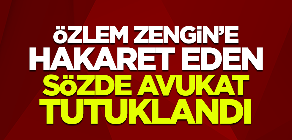 AK Partili Özlem Zengin'e hakaret eden avukat Mert Yaşar tutuklandı