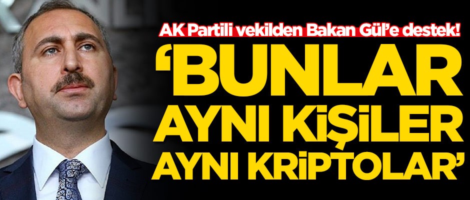 AK Partili vekilden Bakan Gül'e destek! 'Bunlar aynı kişiler, aynı kriptolar'