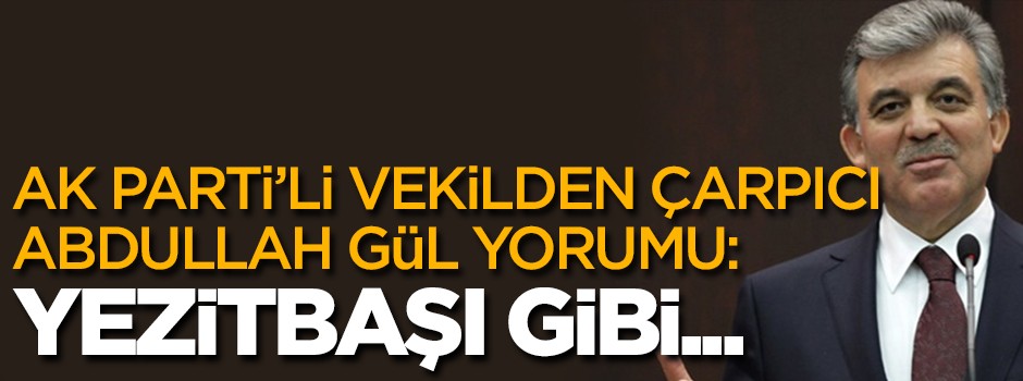 AK Parti'li vekilden çarpıcı Abdullah Gül yorumu: Adeta bir yezitbaşı gibi...