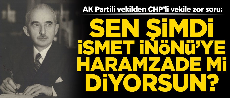 AK Partili vekilden CHP’li vekile zor soru: Sen şimdi İsmet İnönü’ye haramzade mi diyorsun?
