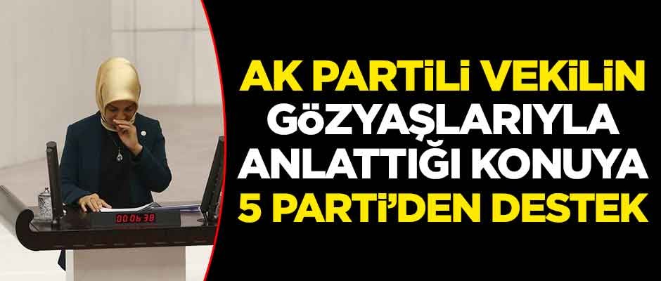 AK Partili vekilin gözyaşlarıyla anlattığı konuya 5 partiden destek
