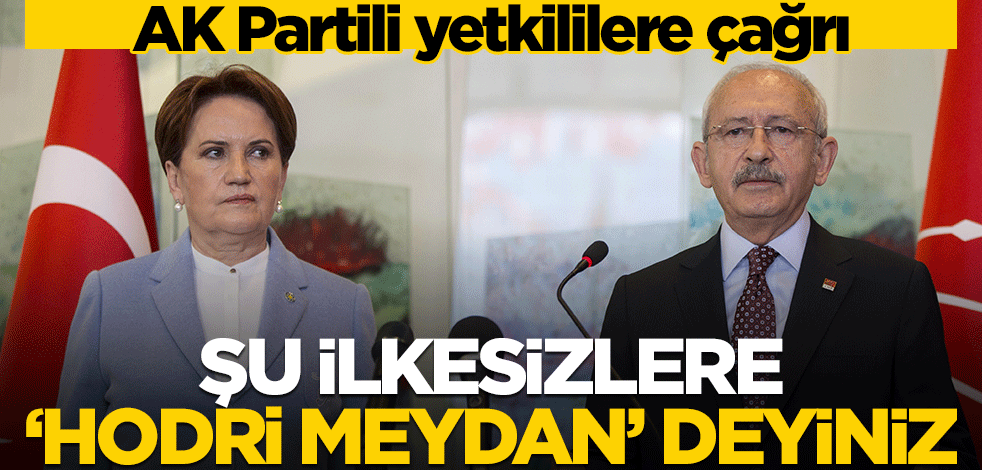 AK Partili yetkililere çağrı! Şu ilkesizlere ‘hodri meydan’ deyiniz