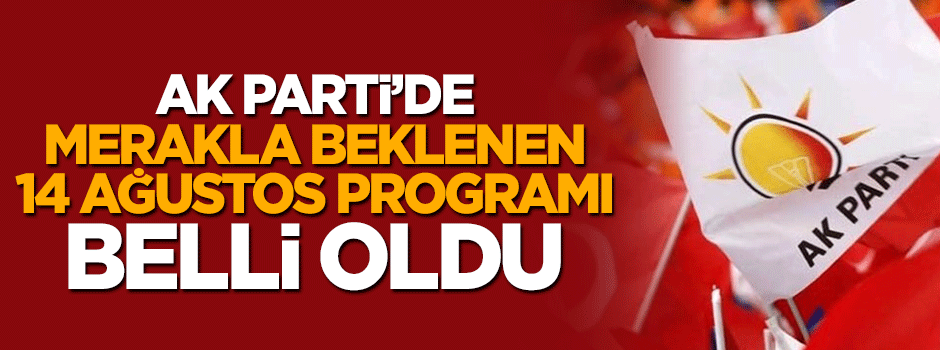 AK Parti'nin '14 Ağustos' programı netleşti