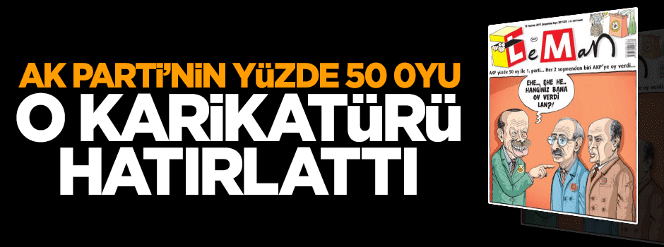 AK Parti'nin aldığı yüzde 50 oy o karikatürü hatırlattı