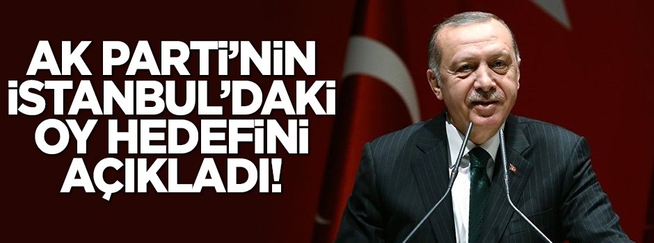AK Parti'nin İstanbul'daki oy hedefini açıkladı!