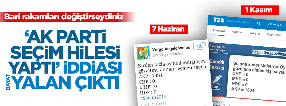 'AK Parti'nin seçim hilesi yaptı' iddiası BAYAT YALAN çıktı