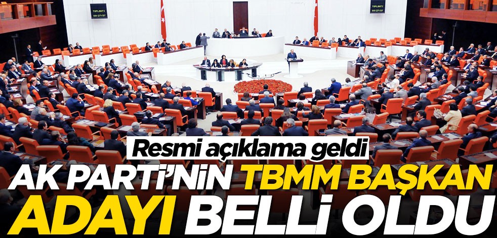 AK Parti'nin TBMM Başkan adayı belli oldu