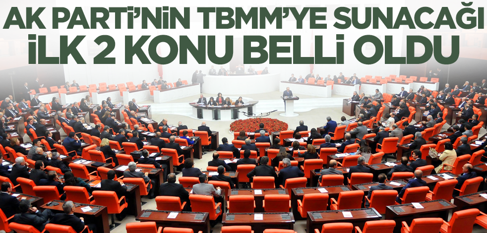 AK Parti'nin TBMM'ye sunacağı ilk 2 konu belli oldu!