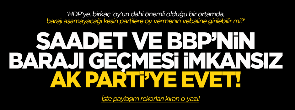 AK Parti'ye evet!