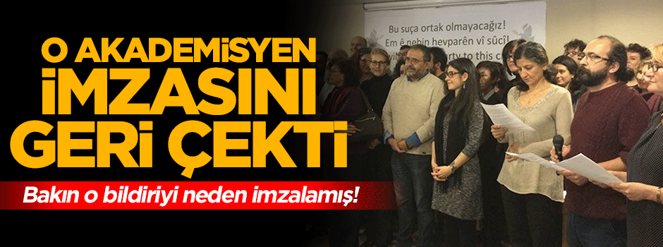Akademisyen Nezir Akyeşilmen imzasını geri çekti