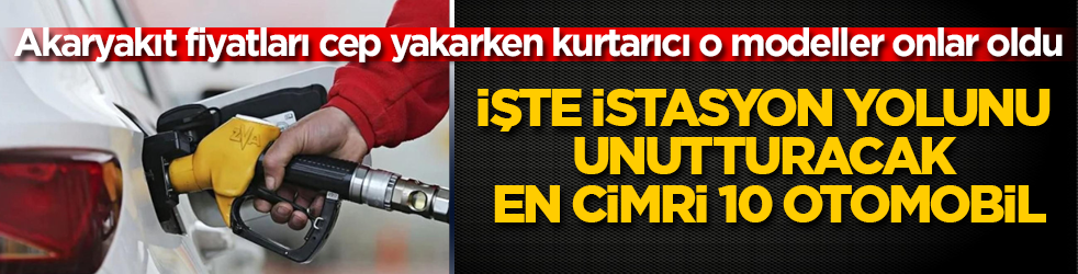 Akaryakıt fiyatları cep yakarken kurtarıcı o modeller onlar oldu: işte istasyon yolunu unutturacak en cimri 10 otomobil