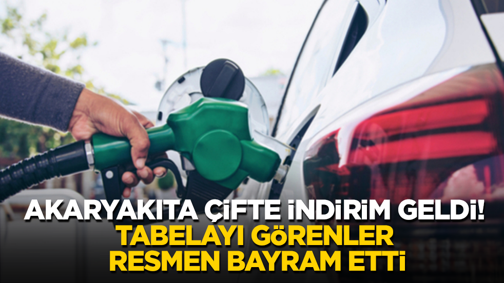 Akaryakıta çifte indirim geldi, tabelayı görenler resmen bayram etti
