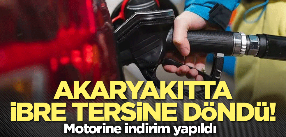 Akaryakıtta ibre tersine döndü! Motorine indirim yapıldı