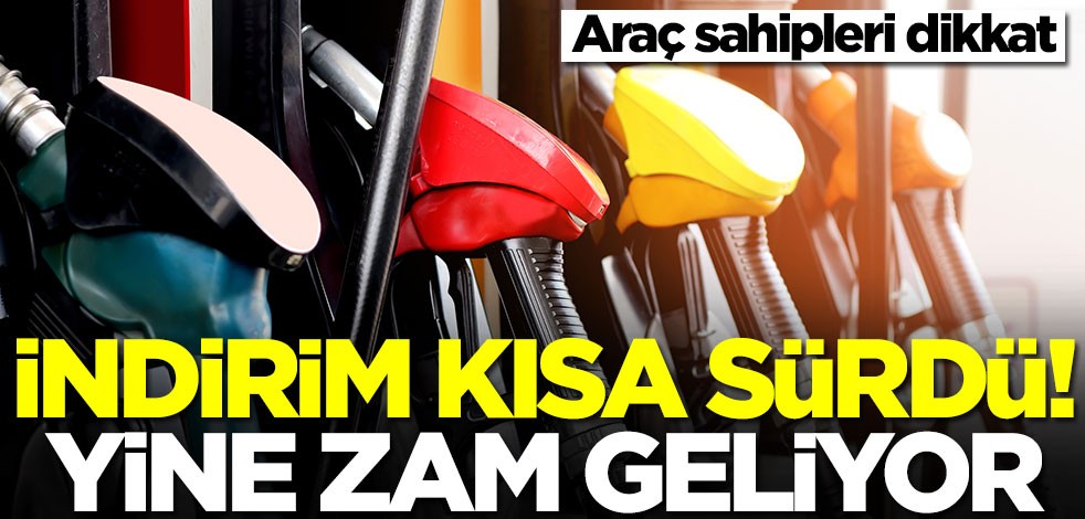 Akaryakıtta indirim sadece 2 gün sürdü! Zam geliyor, depoları doldurun