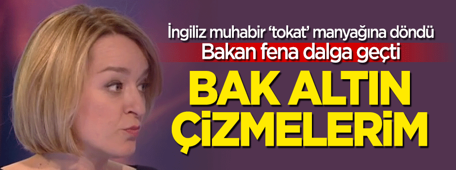 Akdağ İngiliz muhabirle fena dalga geçti: Bak, altın çizmelerim!