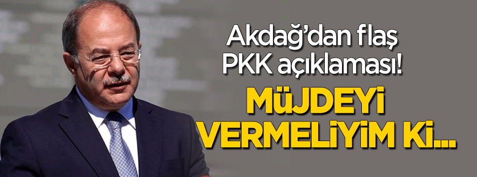 Akdağ'dan flaş 'PKK' açıklaması: Müjdelemeliyim ki...