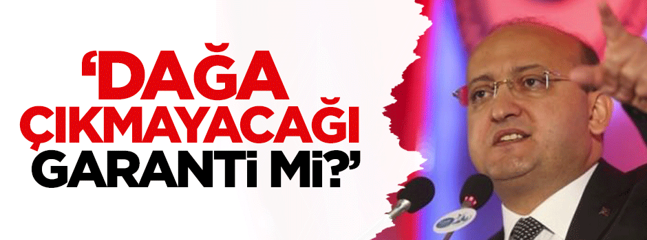 Akdoğan: Dağa çıkmayacağı garanti mi?