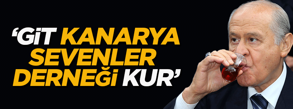 Akdoğan: Git kanarya sevenler derneği kur