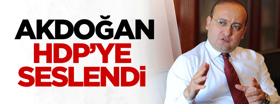 Akdoğan HDP'ye seslendi