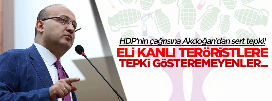 Akdoğan'dan HDP'nin çağrısına sert cevap!