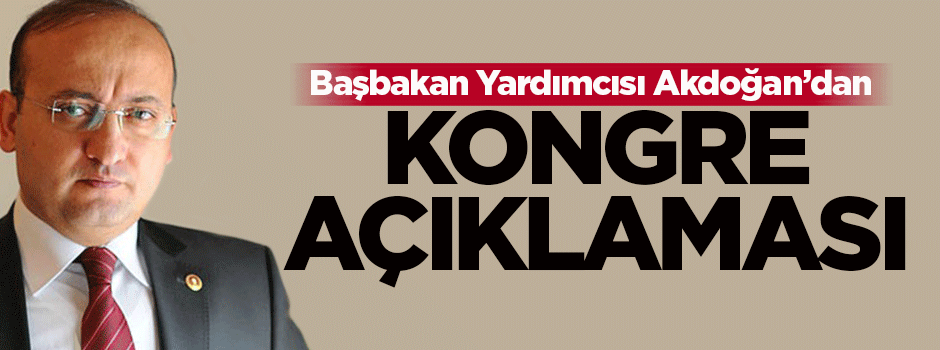 Akdoğan'dan kongre açıklaması