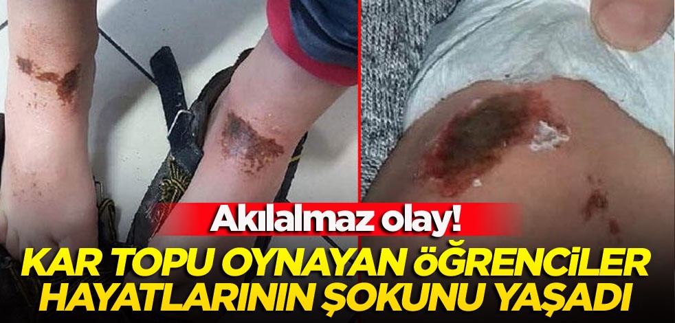 Akılalmaz olay! Kar topu oynayan öğrenciler hayatlarının şokunu yaşadı