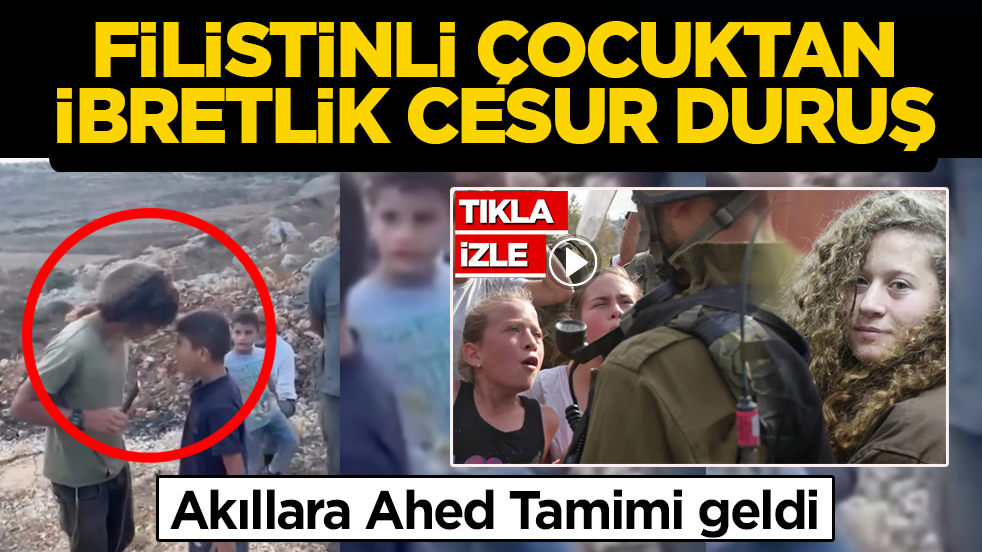 Akıllara Ahed Tamimi geldi! Filistinli çocuktan ibretlik cesur duruş