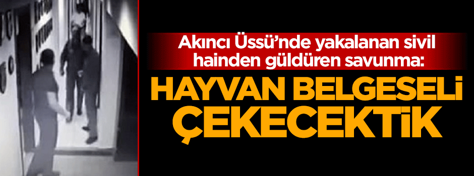 Akıncı'da yakalanan hain: Hayvan belgeseli çekecektik